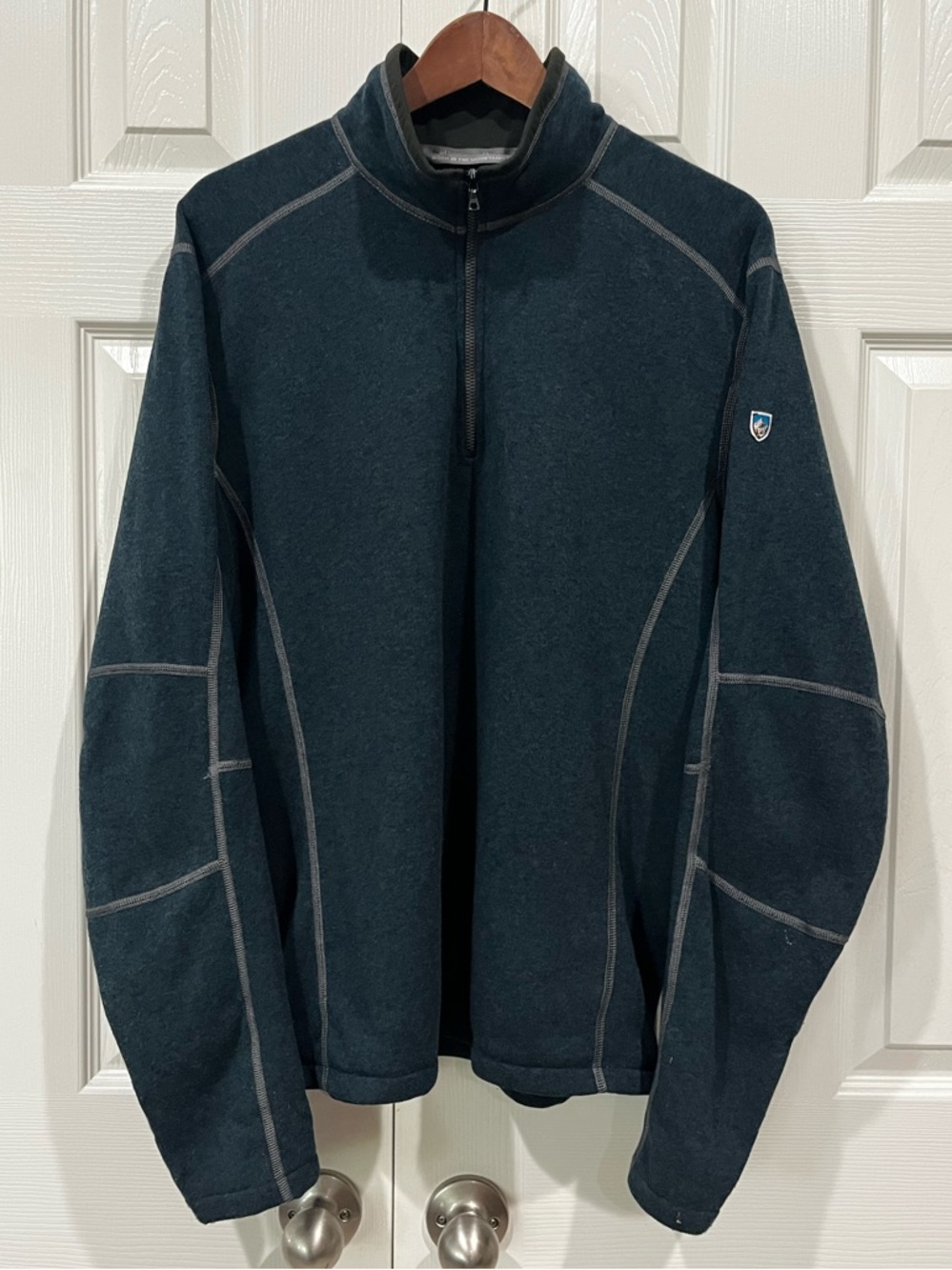 Kuhl Kashmira 1/4 Zip Blue Green Pullover Sweatshirt Men’s Large